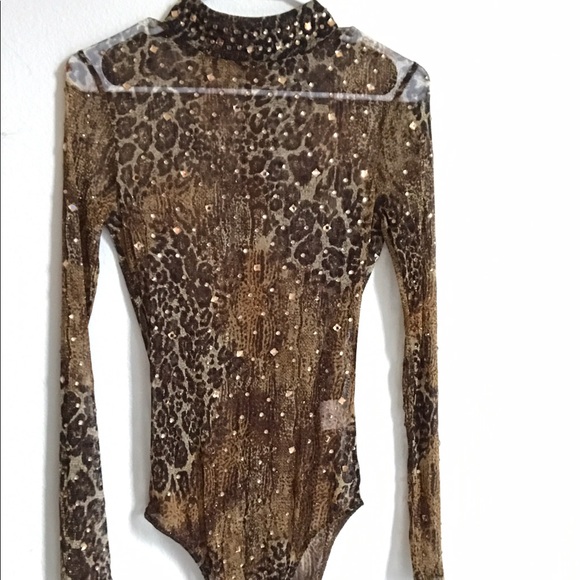 Sheer animal print size L clips in crotch - Picture 2 of 2